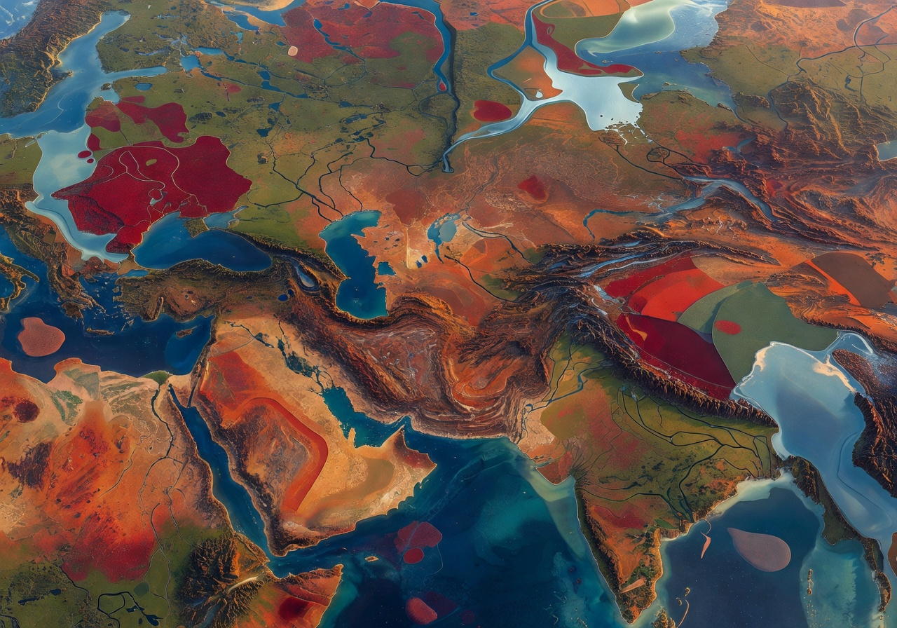 Abstract map aerial view